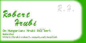 robert hrubi business card